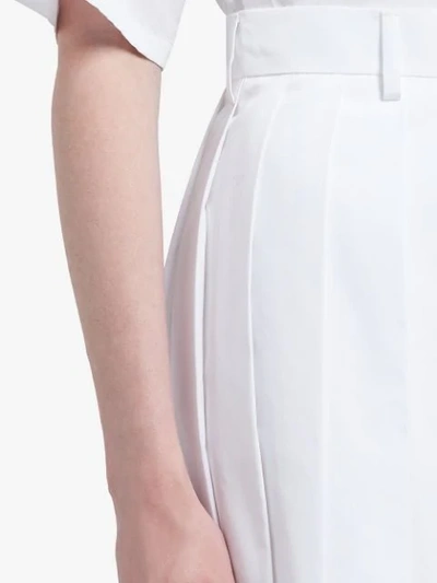 Shop Prada Poplin Skirt In White