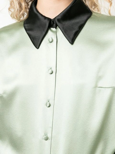 Shop Jill Stuart Contrast Collar Shirt - Green