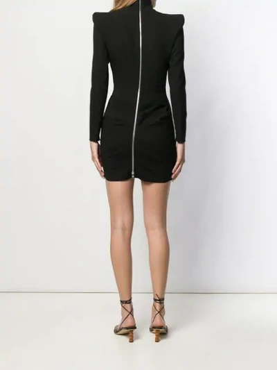 Shop Alex Perry Roll-neck Short Dress In Black