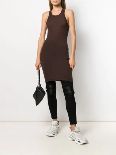 Shop Rick Owens Drkshdw Long-line Vest Top In Brown