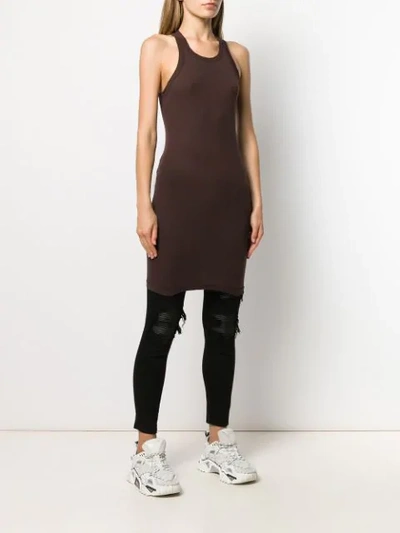 Shop Rick Owens Drkshdw Long-line Vest Top In Brown