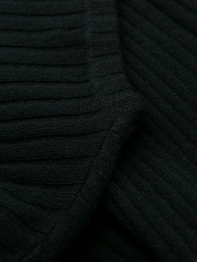 Shop Allude Ribbed Design Jumper In Black