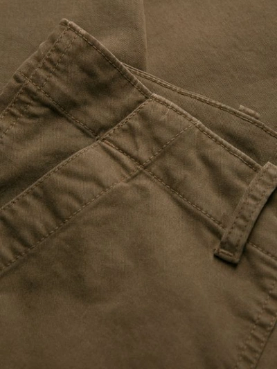 Shop Nili Lotan Raw Hem Skinny Trousers In Brown
