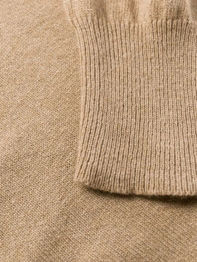 Shop Jejia Sleeve Detail Pullover In Neutrals