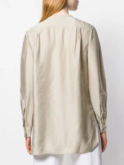 Shop Theory Single Button Tunic In Neutrals