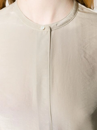 Shop Theory Single Button Tunic In Neutrals