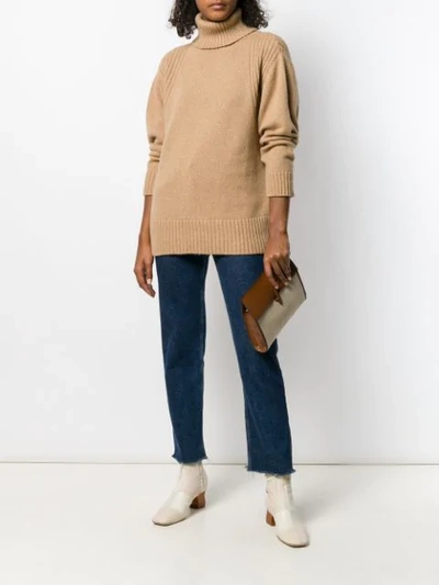 Shop Roberto Collina Roll-neck Sweater In Neutrals