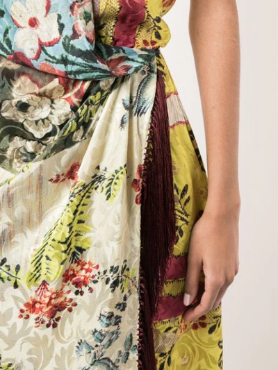 Shop Oscar De La Renta Long Printed Dress In Multicolour