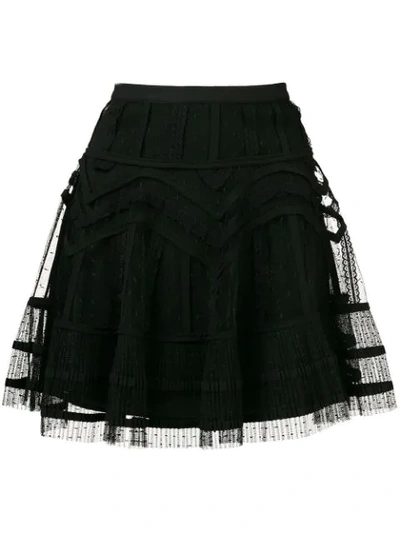 Shop Red Valentino Short Tulle Skirt - Black