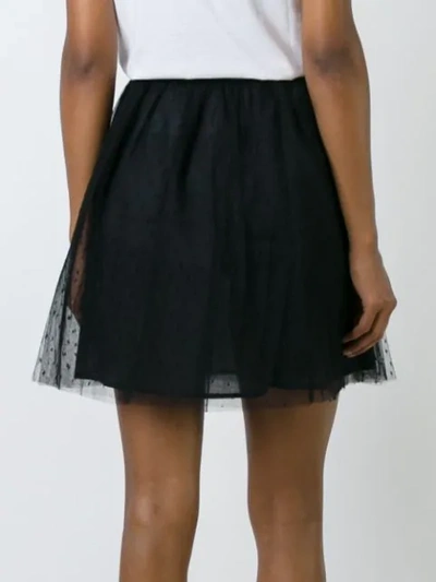 Shop Red Valentino Tulle Mini Skirt In Black