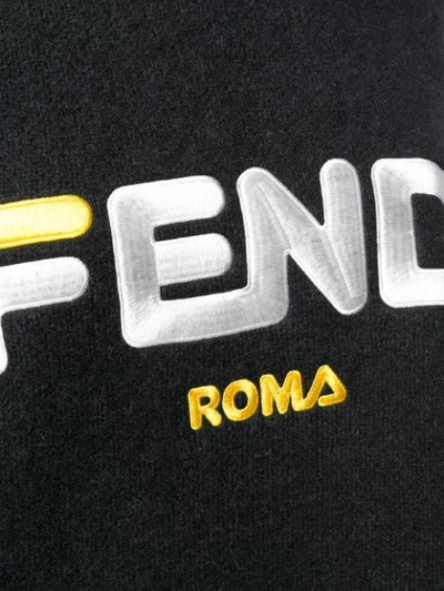 Shop Fendi Mania Pullover Mit Logo In Black