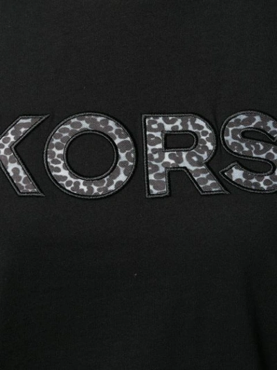 Shop Michael Michael Kors Logo Print T-shirt In Black