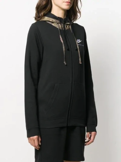 Shop Alyx Nike X1017  9sm Zipped Hoodie In Black