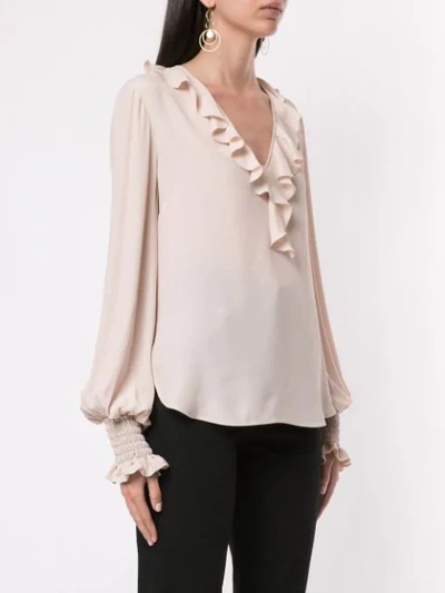Shop Dondup Ruffled Blouse In Pink