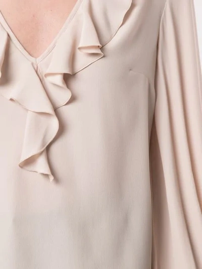 Shop Dondup Ruffled Blouse In Pink