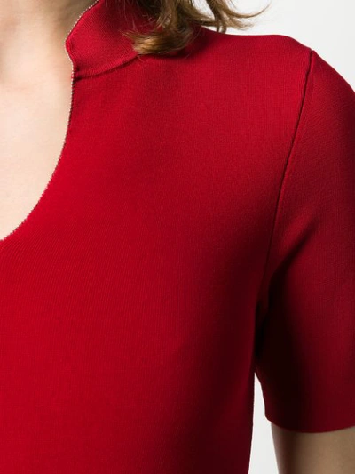 ALEXANDER WANG STRETCH JERSEY DRESS - 红色
