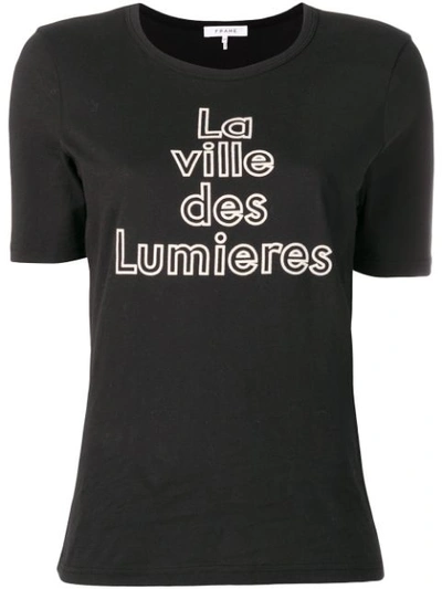 FRAME DENIM 'LA VILLE DES LUMIERES' PRINTED T-SHIRT - 黑色