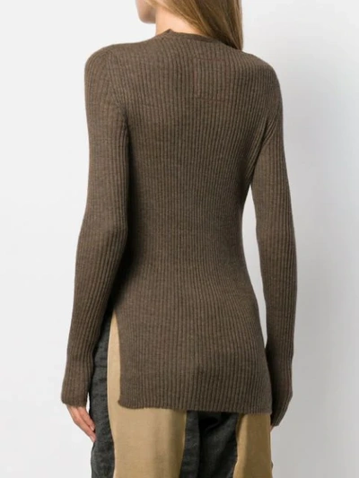 Shop Uma Wang Slim-fit Cashmere Jumper In Brown