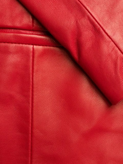 Shop Drome Leather Blazer In Red