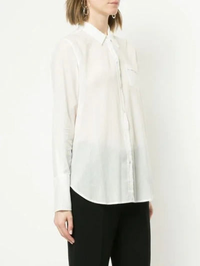 Shop Nili Lotan Voile Shirt In White