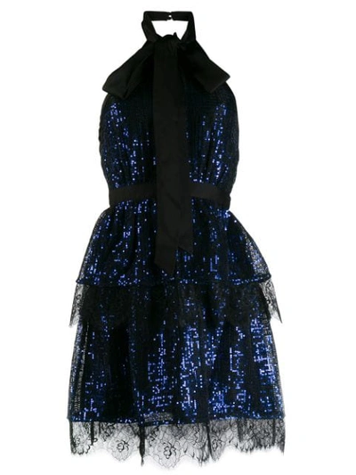 SELF-PORTRAIT SEQUIN DRESS - 蓝色