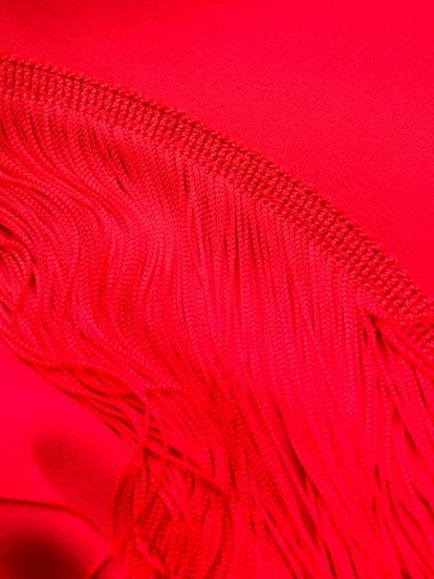 Shop Stella Mccartney Fringed Mini Dress In Red
