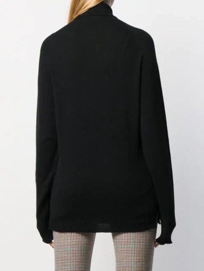 Shop Ma'ry'ya Longline Knitted Jumper In 9black