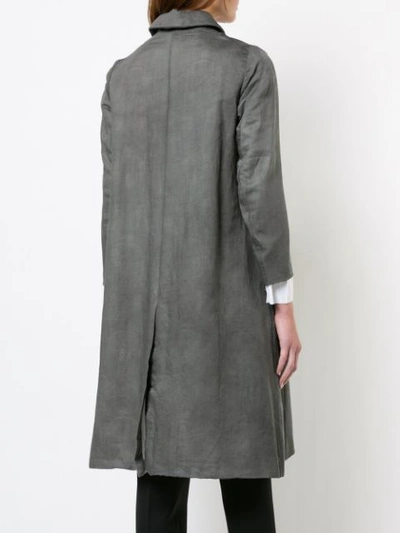 Shop A Diciannoveventitre Single-breasted Cropped Sleeve Coat - Grey