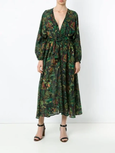 Shop Andrea Marques Wide Sleeves Dress - Est Floresta