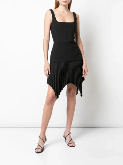 DION LEE PLEATED MINI DRESS - 黑色