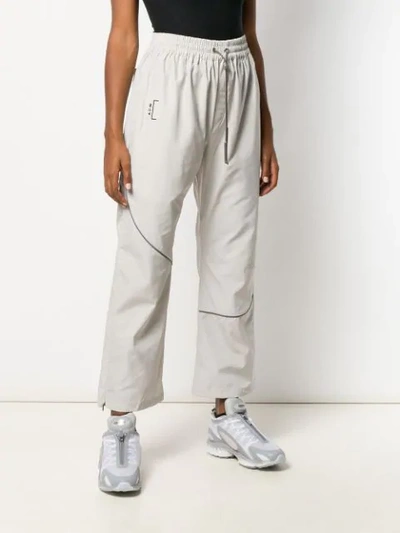 Shop A-cold-wall* Piped Trim Track Pants In Grey