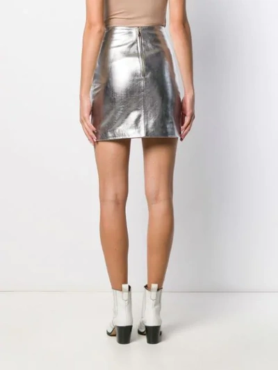 Shop Manokhi Buckled Skirt In Silver
