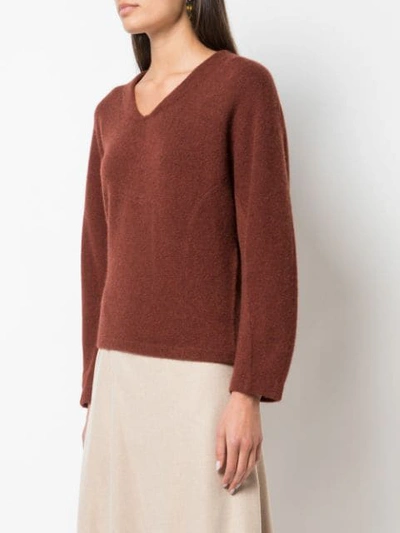 Shop Vince Cashmere V-neck Jumper In Red