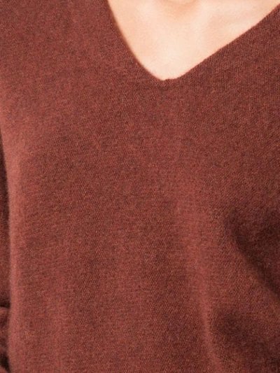 Shop Vince Cashmere V-neck Jumper In Red