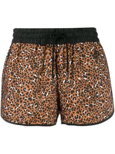 Shop Nike Wmns Leopard Shorts In Neutrals