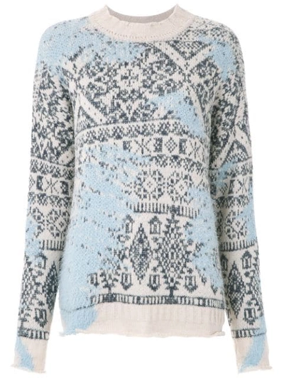 Shop Cecilia Prado Knitted Printed Top In Blue