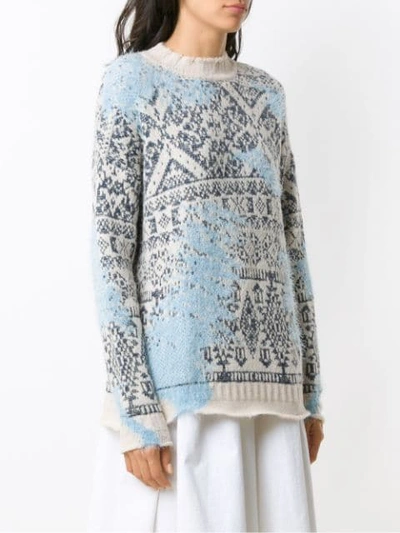 Shop Cecilia Prado Knitted Printed Top In Blue