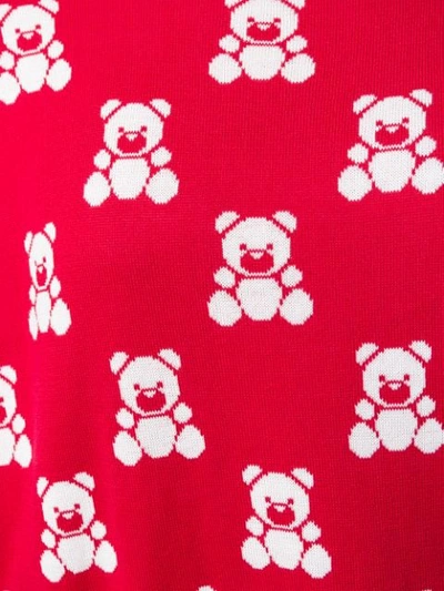 Shop Moschino Teddy Bear Jumper In 1116 Red