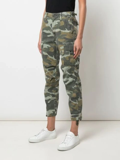 Shop Mother Camo Cargo Jeans In Green