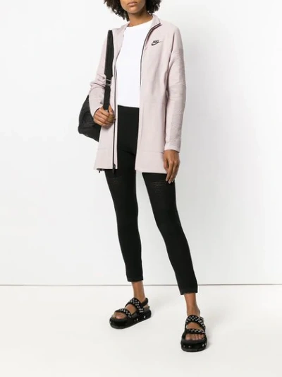 Shop Nike Tech Knit Zipped Jacket - Pink