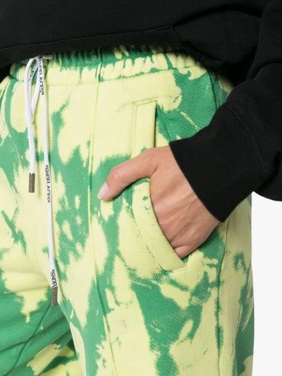 Shop Off-white Tie-dye Trousers In Green