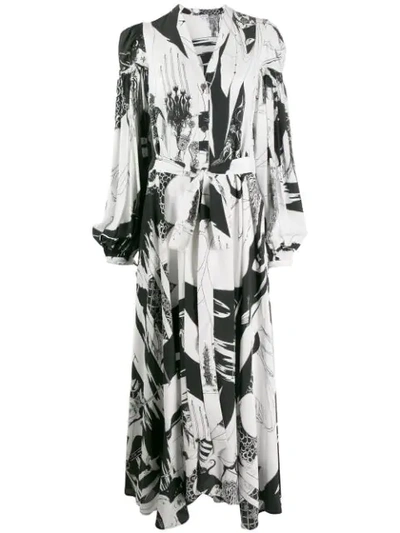 Shop Loewe Salome Print Shirt Dress In Black