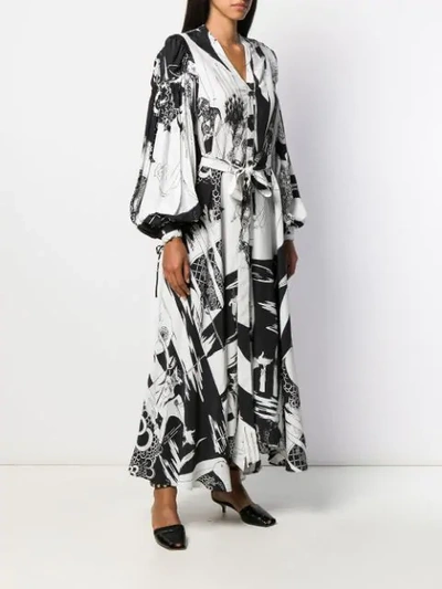 Shop Loewe Salome Print Shirt Dress In Black