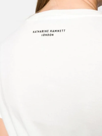 Shop Katharine Hamnett Chest Logo T In 103 Winter White