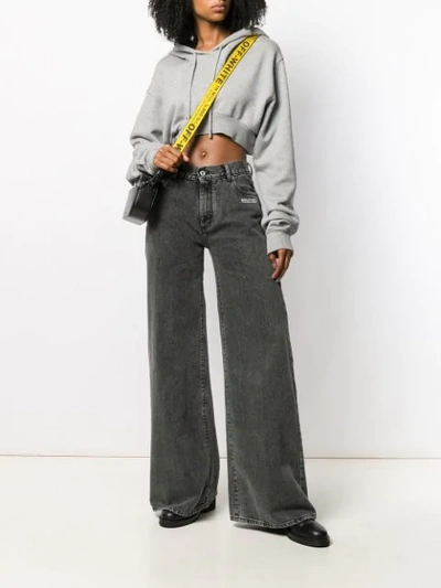 OFF-WHITE WIDE-LEG JEANS - 灰色