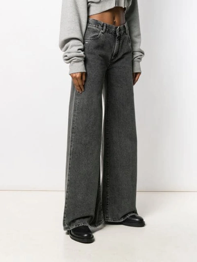Shop Off-white Wide-leg Jeans In Grey
