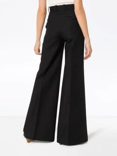 Shop Khaite Bernadette Wide-leg Trousers In Black