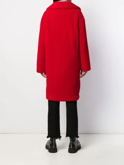 Shop Stand Studio Concealed Fastened Coat In Red