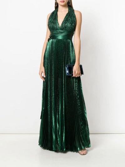 Shop Elie Saab Plunge Dress - Green