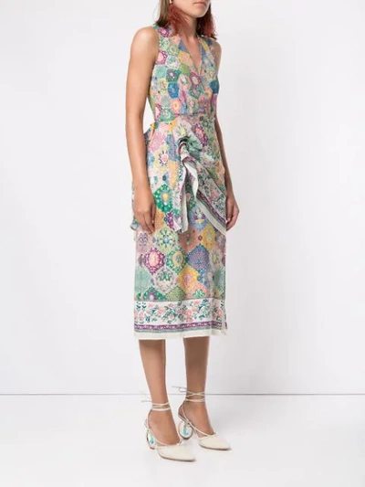 Shop Altuzarra Silk Sade Dress In Multicolour